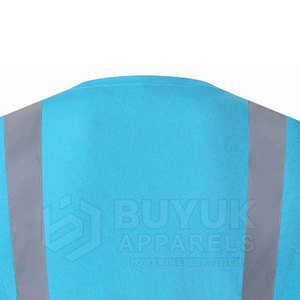 เสื้อทำงานนิรภัยแขนสั้น ระบายอากาศ แห้งเร็ว มองเห็นได้ชัดเจน ผลิตจากโพลีเอสเตอร์ 100% สำหรับงานจราจร - Product Image 4