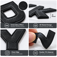 Patch brodé personnalisé en TPU, effet 3D, texture de couture en relief, logo, étiquette, patch thermocollant pour vêtements et vêtements de sport
