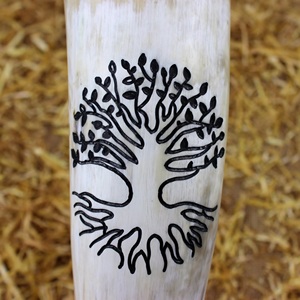 Wholesale Custom Made Beautifully Crafted Stoneware <b>Drinking</b> Horns Life of Tree Pattern Engraved for Mead Suppliers - Product Image 5