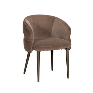 Ensemble de table à manger moderne avec 6 chaises rembourrées, plateau en marbre, base en métal noir, design mid-century pour meubles de maison - Product Image 4