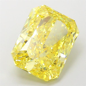 Diamant de laboratoire CVD certifié, taille coussin, jaune intense fantaisie, radiant, pierre précieuse en vrac de luxe pour la création de bijoux raffinés - Product Image 3
