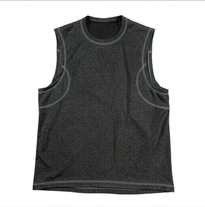 <b>Men's</b> Summer Polyester/Cotton Tank Top O Neck <b>Base</b> <b>Layer</b> Breathable Solid-Color Sports & Fitness Vest for <b>Men</b> Tank Top - Product Image 1