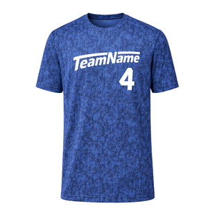 T-shirt de sport personnalisé à manches courtes pour homme, motif camouflage numérique, en polyester, uniforme d'équipe, vêtements de sport, OEM, vente en gros, approvisionnement en vrac - Product Image 1