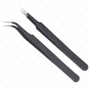 Juego de Pinzas para Pestañas de Oro Rosa Premium de Zullo Industries con Estuche de Cuero PU para Extensiones y Estilizado de Pestañas con Precisión - Product Image 5