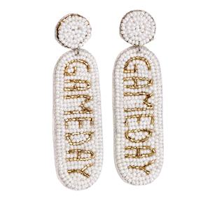 ต่างหูห้อยรูปดอกไม้ทำมือ ดีไซน์เก๋ เคลือบเงิน ประดับมุกเทียม สีแดงเลือดหมูและสีขาว สำหรับสาวๆ - Product Image 1