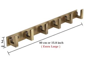 Porte-serviettes mural extra long en laiton antique, robuste, pour salle de bain - Product Image 3