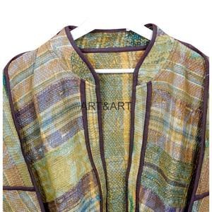 New Arrival Women's Designer <b>Kantha</b> <b>Jacket</b> Regular Multi Color Ethnic Style Women's Open Closure Vintage <b>Jackets</b> - Product Image 6