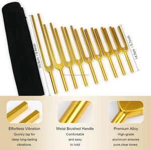 Ensemble de diapasons Solfège 174Hz–963Hz en alliage d'aluminium, instrument musical de guérison parfaite, fournisseur en gros - Product Image 2