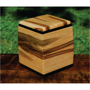 Urna Ecológica de Madera Natural con Base Segura para Carga desde Abajo, Caja de Recuerdo Personalizada con Grabado, Ataúd de Cremación Tallado a Mano, Porta Cenizas - Product Image 1