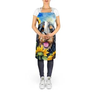 Bernedoodle Sunflowers Unisex Large Multicolor <b>Apron</b> for <b>Cooking</b> Baking Crafts Gardening-for Adults and Seniors - Product Image 5