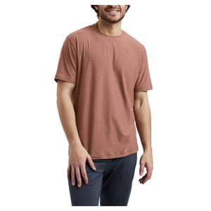 T-shirt personnalisé en gros pour hommes, imprimé, en coton marron, col rond, manches courtes, décontracté, doux, respirant, léger, streetwear d'été - Product Image 3