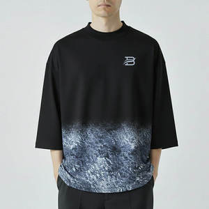 Camiseta de Algodón Oversize de Alta Calidad Personalizable con Corte Holgado, Cuello Redondo Acanalado, Estilo Vintage Lavado y Tejido Pesado para Hombre - Product Image 6
