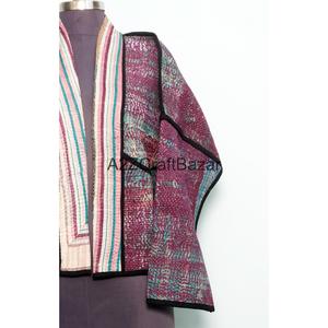 เสื้อแจ็คเก็ตถักมือสไตล์วินเทจลายดอกไม้ สำหรับฤดูใบไม้ผลิ ฤดูร้อน ฤดูใบไม้ร่วง แบบโบฮีเมียน  ผ้าฝ้ายหลากสี - Product Image 2