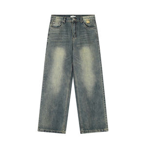 Pantalones Vaqueros de Mezclilla para Hombre, Estilo Desgastado, Corte Holgado, Cintura Media, de Alta Calidad, Personalizados al por Mayor - Product Image 6