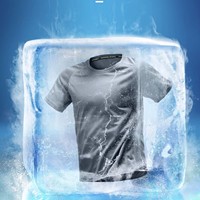 Camiseta Deportiva de Manga Corta para Hombre, Transpirable, de Secado Rápido, con Logotipo Frontal, Delgada, de Seda de Leche y Spandex/Poliéster, Venta Directa de Fábrica OEM