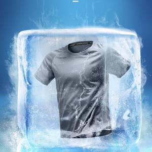 T-shirt de sport pour homme en Spandex/Polyester, soie de lait, respirant, à logo frontal, manches courtes, séchage rapide, idéal pour l'été – Vente directe usine OEM - Product Image 6