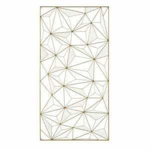 งานศิลปะตกแต่งผนังลวดทองรูปทรงเรขาคณิตสมัยใหม่ แผงปริซึมสี่เหลี่ยมขนาดใหญ่ งานประติมากรรมศิลปะเส้นเหล็กตกแต่ง สำหรับห้องนั่งเล่นหรูหรา - Product Image 1