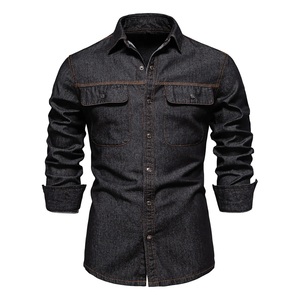 Camisa de Mezclilla para Hombre, Estilo Occidental, Color Azul Claro Lavado, 100% Algodón, Cuello Camisero, Personalizable, Ecológica - Product Image 5