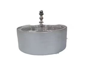 Artisan Silver Casserole Premium Food Warmers Stainless Steel <b>Buffet</b> <b>Server</b> with Interlocking Geometric Circle Pedestal - Product Image 1