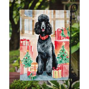 Bandera de jardín de Navidad de caniche Multicolor, bandera decorativa de buzón para ilustraciones de Patio, letrero de césped para camas de flores, tamaño de pancarta para - Product Image 3