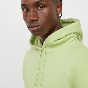 Sweat-shirts pour hommes de qualité supérieure, couleur vert clair, coupe classique, tissu 100% polaire, couleur unie, design avec poche kangourou, pour un usage quotidien - Product Image 5