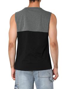 Camiseta Deportiva de Verano para Hombre, sin Mangas, con Bloques de Color, para Entrenamiento al Aire Libre, con Bolsillo - Product Image 5