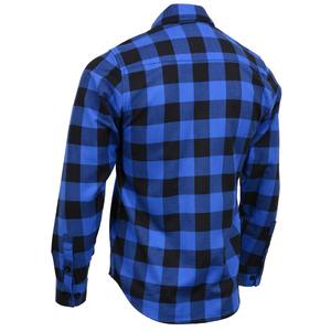 Chemise en flanelle à carreaux bleu et noir personnalisée pour hommes, en coton doux, à carreaux Buffalo, boutonnée, chemise de travail d'hiver, fournisseur en gros - Product Image 2