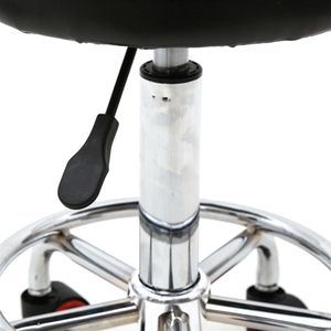 Adjustable Round <b>Salon</b> <b>Stool</b> with Back Black Line XH-Comfortable <b>Salon</b> Furniture - Product Image 3
