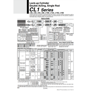 Cilindro de bloqueo SMC Pneumatics - Product Image 1