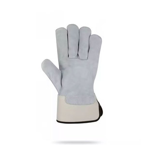 Premium Cowhide Grain Leather Anti-static Driver Gloves Adjustable Wristlet Industrial Safety Work Driving Gloves Soft - Product Image 2