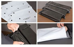 Bolsas de Envío Biodegradables de Plástico Negro y Beige Personalizadas para Entrega de Paquetes, Sobres Resistentes para Ropa y Mensajería - Product Image 4