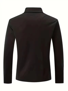 <b>Classic</b> Men's Plus Size Casual for Shirt Spring Autumn Solid Color Short Sleeve Button Collar Breathable Quick Dry High Quality - Product Image 6