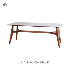 Table de restaurant en teck massif, forme carrée moderne, ensemble de mobilier commercial pour salon, vente directe d'usine de Foshan - Product Image 1