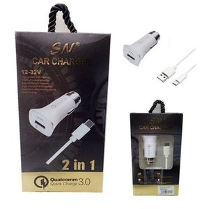 ที่ชาร์จในรถยนต์ SN 12-32V Qualcomm Quick Charge 3.0 2 in 1 สำหรับอุปกรณ์มือถือ - Product Image 2