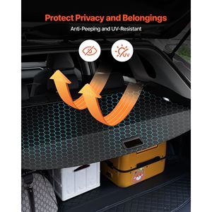 Copertura Retrattile per Bagagliaio in Pelle Premium, Schermo Privacy Anti-Spionaggio per Facile Installazione e Sicurezza - Product Image 3