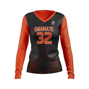 Camiseta de Béisbol Personalizada para Mujer, Transpirable, Talla Grande, Impresión Digital, 100% Poliéster, Nombre del Equipo Personalizado, Servicio OEM - Product Image 3