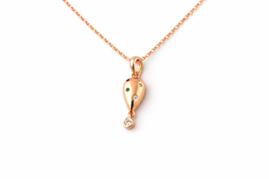 Collar con Colgante de Plata de Ley 925 en Oro Rosa, con Múltiples Piedras Preciosas de Circonia Cúbica - Product Image 3