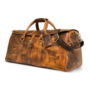 Sac de voyage week-end en cuir véritable de qualité supérieure, prix abordable, durable, tous les matériaux sont en cuir. - Product Image 5