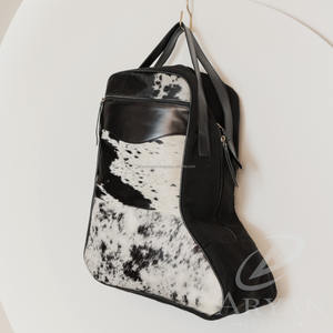 Bolsas de Zapatos Hechas a Mano de Cuero Vacuno con Pelo para Hombre y Mujer, Bolsa de Botas de Senderismo de Cuero Genuino Personalizada, Bolsa de Viaje para Zapatos Personalizada - Product Image 6