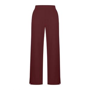 Pantalon Harem Femme Taille Haute Ample Coupe Large Couleur Unie Longueur Intégrale Doublure Polaire Élégant Anti-Plis Taille Élastique Style Printemps - Product Image 5