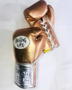 ถุงมือชกมวยหนังวัวแท้แบบผูกเชือก รุ่น Full Finger Professional No Boxing No Life พร้อมแผ่นรองรับแรงกระแทก รุ่น RL-BG-231 - Product Image 3