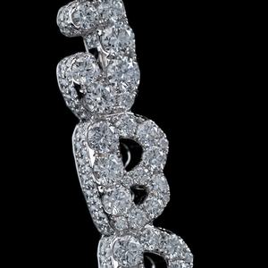 JBBM Colgante de Oro Sólido de 14K con Diamante Cultivado en Laboratorio, Corte Brillante, Chapado en Oro, Aleación, Amuleto Hip Hop, Regalo Unisex, Certificado IGI - Product Image 2