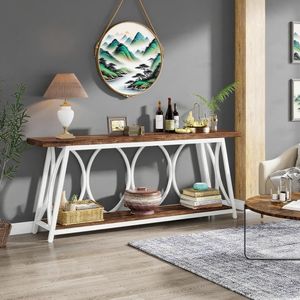 Mesa Consola de Estilo Industrial como Mesa de Sofá Detrás del Sofá - Product Image 5