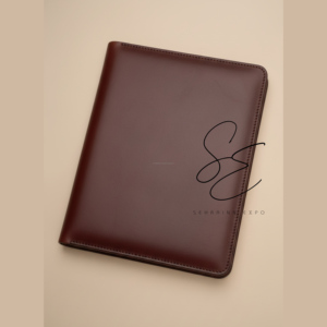 แฟ้มหนังแท้สไตล์ตะวันตก พร้อมลายปักขนสัตว์ งานแฮนด์เมดระดับพรีเมียม สำหรับผู้บริหาร แฟ้มใส่เอกสาร A4 ทันสมัย เหมาะเป็นของขวัญทางธุรกิจ - Product Image 3