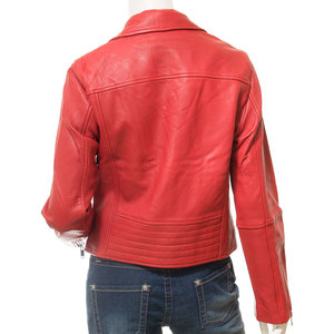 Wholesale <b>Ladies</b> <b>Real</b> <b>Leather</b> Biker <b>Jacket</b> Slim Fit Motorcycle OEM Supplier Custom Women Lambskin Motorcycle <b>Leather</b> <b>Jacket</b> - Product Image 2