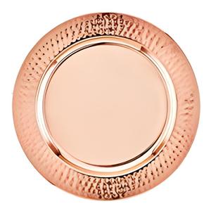 Plateau rond en métal gravé floral, finition or de haute qualité, pour service de mariage, décoration de table d'hôtel, centre de table, usage domestique - Product Image 1