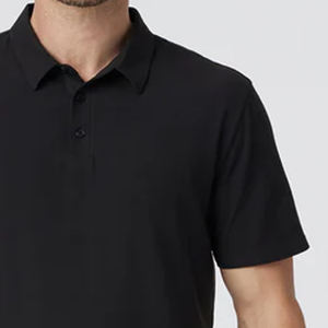 Camiseta con Cuello Camisero y Logotipo Bordado, Diseño de Color Sólido, Camiseta Casual para Hombre con Logotipo Personalizado, Camiseta Premium para Hombre - Product Image 4