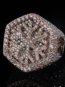 Nuevo diseño original, anillo de plata 925 estilo hip-hop con moissanita VVS y diamantes, anillo estilo hip-hop con incrustaciones de diamantes para hombre. - Product Image 3