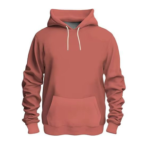 Sudadera con Capucha Beige para Hombre, Corte Regular, Color Sólido, Informal, Tejida, con Bolsillo - Product Image 3