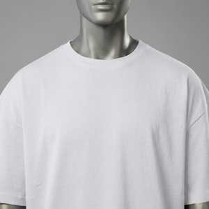 New Design Mens Oversized <b>White</b> T Shirt Premium Cotton Crew Neck Loose Fit Plain <b>Tee</b> Soft Breathable Short Sleeve Casual Summer - Product Image 3